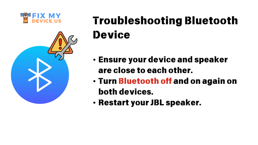 Troubleshooting bluetooth device - How do you connect bluetooth JBL speaker